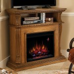Twin Star Corinth Wall or Corner Electric Fireplace Media Center in Premium Oak