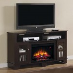 LaSalle Electric Fireplace Media Console in Oak Espresso